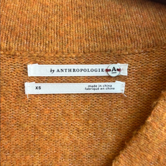 Anthropologie Vibrant Orange Knit Sweater - Picture 2 of 4
